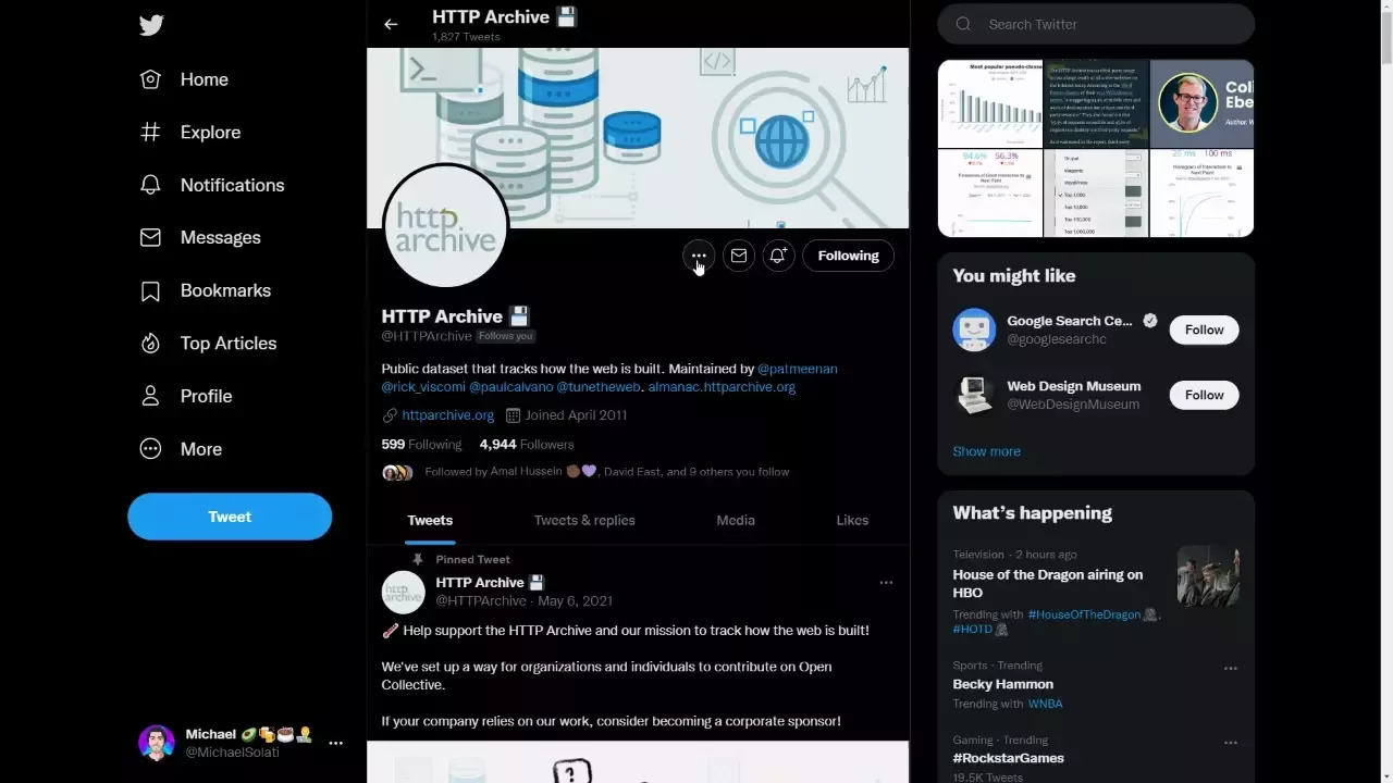 Web Share APIを使用してTwitterプロフィールを共有する。